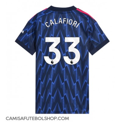 Camisa de time de futebol Arsenal Riccardo Calafiori #33 Replicas 2º Equipamento Feminina 2025-26 Manga Curta Camisa de time de futebol Arsenal Riccardo Calafiori #33 Replicas 2º Equipamento Feminina 2025-26 Manga Curta